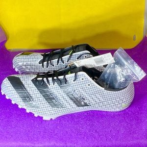 Adidas Men’s Adizero Finesse Track Spikes Black White Sprint FY0335 Size 12 New